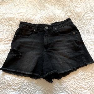 Black Denim Shorts